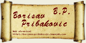 Borisav Pribaković vizit kartica